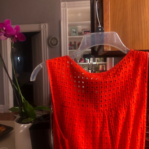 Long flowy Orange/Red Dress - Picture 4 of 4